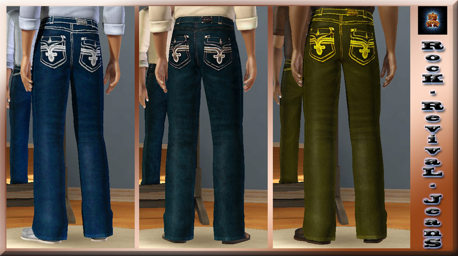 The Sims Resource - *Please Read Overview*: Rock Revival Jeans-MIXED