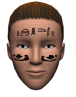 Sims 3 - Medjai Face Tattoo by Sunflake - The Medjai facial tattoo worn by ...