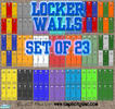 Sims 2 — Colored Locker Walls (23) by ad27 — This set looks great in changerooms, schools, around pools, etc. It has 23