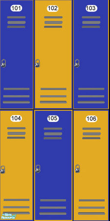 Sims 2 — Colored Locker Walls  - Bci by ad27 — These looks great in changerooms, schools, around pools, etc. Each wall