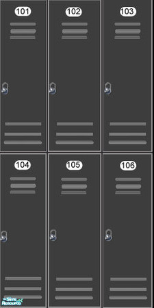 Sims 2 — Colored Locker Walls - Dark Gray by ad27 — These looks great in changerooms, schools, around pools, etc. Each