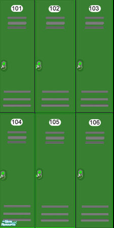 Sims 2 — Colored Locker Walls - Dark green by ad27 — These looks great in changerooms, schools, around pools, etc. Each
