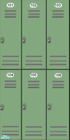 Sims 2 — Colored Locker Walls - Faded green by ad27 — These looks great in changerooms, schools, around pools, etc. Each