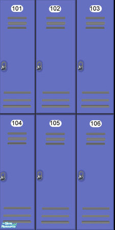 Sims 2 — Colored Locker Walls - Indigo by ad27 — These looks great in changerooms, schools, around pools, etc. Each wall