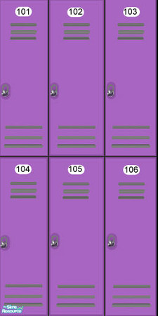 Sims 2 — Colored Locker Walls - Lavander by ad27 — These looks great in changerooms, schools, around pools, etc. Each