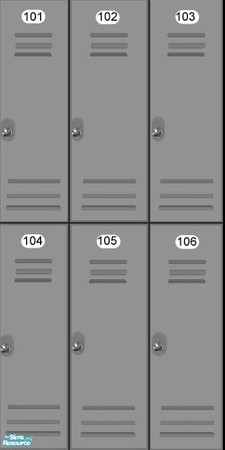Sims 2 — Colored Locker Walls - Light gray by ad27 — These looks great in changerooms, schools, around pools, etc. Each
