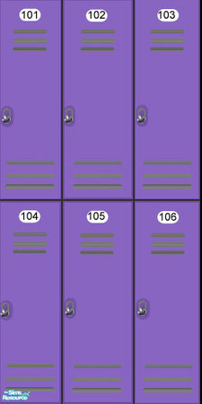 Sims 2 — Colored Locker Walls - Purple by ad27 — These looks great in changerooms, schools, around pools, etc. Each wall