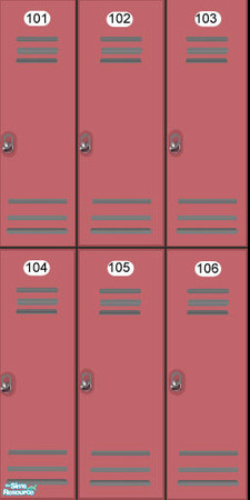 Sims 2 — Colored Locker Walls - Rose by ad27 — These looks great in changerooms, schools, around pools, etc. Each wall