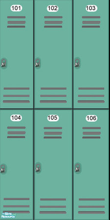Sims 2 — Colored Locker Walls  - Teal by ad27 — These looks great in changerooms, schools, around pools, etc. Each wall