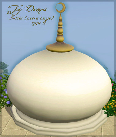 Sims 3 — Taj dome - 5-tile (extra large) - type 2. by senemm — A set of 8 different sized indian/arabian style domes in 2