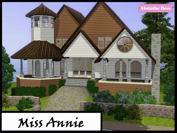 Sims 3 — Miss Annie by AbsintheBess — A beautiful Victorian home that keeps charm on the outside and practicality inside.