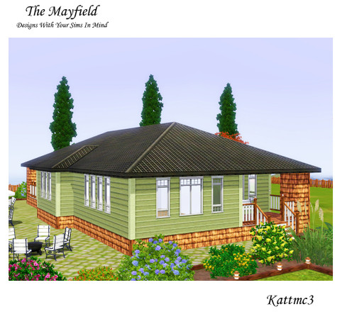 Sims 3 — The Mayfield by kattmc3 — This charming two bedroom, two bathroom cottage style home is the perfect place for