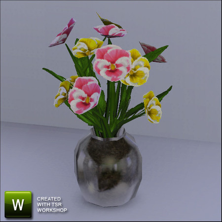 Sims 3 — Pansy Vase by sim_man123 — Pansy Vase, made by sim_man123 from TSR. TSRAA. Made by request for tug(c)