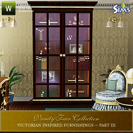 Sims 3 — VanityFair Part IV Decorative Bookcase by Cashcraft — A decorative 2x1 antique bookcase for the home. Created by