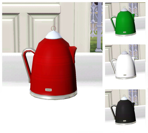 Sims 3 — Teapot by Dgandy — Decorative only. Preset colors are red, black, white and green. Poly count - 930.