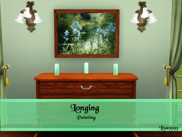 Sims 3 — Longing by lisa9999 — Painting of Irises by a pond. Lisa9999 TSRAA