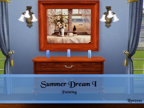 Sims 3 — Summer Dream I by lisa9999 — Painting of a summer seascape. Lisa9999 TSRAA