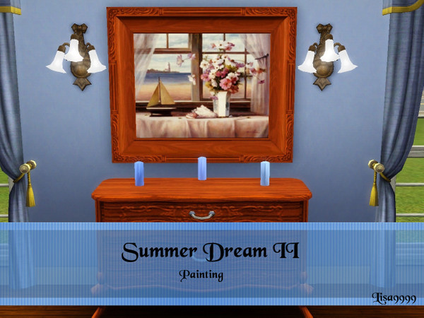 Sims 3 — Summer Dream Painting II by lisa9999 — Painting of a beach scene. Lisa9999 TSRAA
