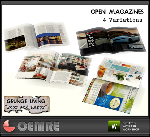 Sims 3 — Poor and Happy Set Open Magazine by cemre — Poor and Happy Set Open Magazine by Cemre for thesimsresource.com