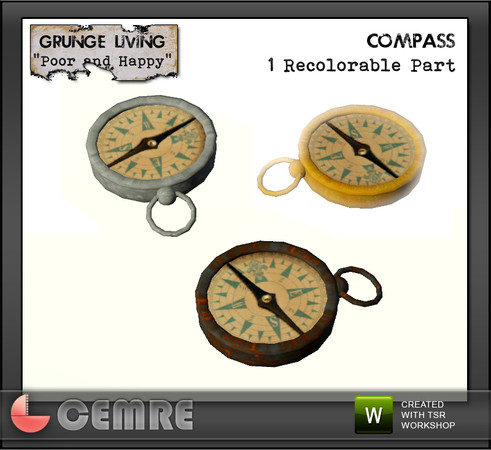 Sims 3 — Poor and Happy Set Compass by cemre — Poor and Happy Set Compass by Cemre for thesimsresource.com