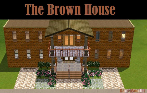 Sims 3 — The Brown House by RamenNoodles — This house puts a sims 3 twist on the White House. This house is the perfect