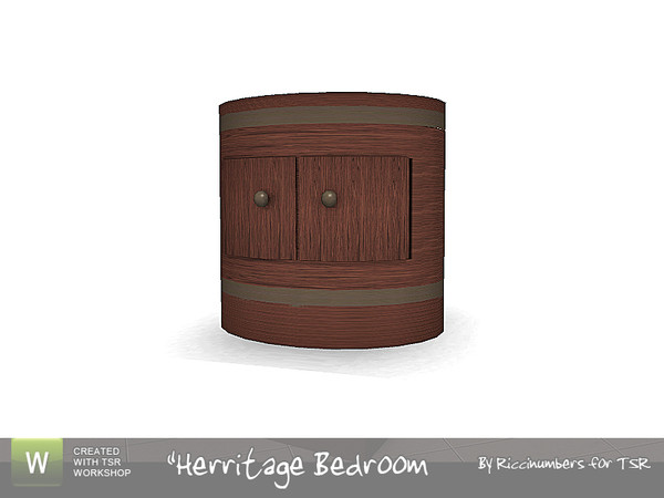 Sims 3 — Herritage Bedroom End Table by TheNumbersWoman — A table for your lamp, alarm clock, styled for the poorest of