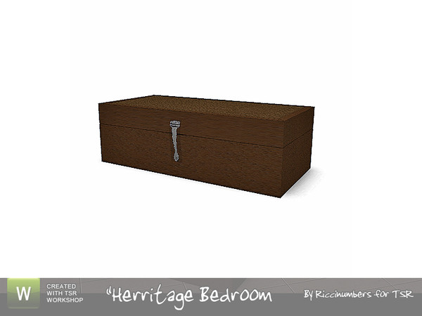 Sims 3 — Herritage Bedroom Trunk by TheNumbersWoman — Deco, yet not, this fine trunk can be used as a ...You guessed