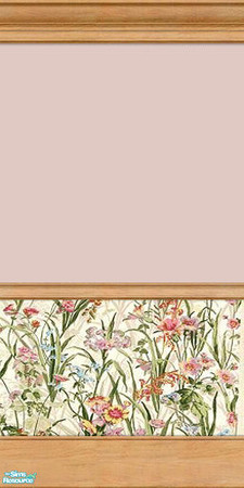 Sims 2 — Laurel Wall Collection - #01 by paintedladysims — 1 of 12 wall designs in the collection.