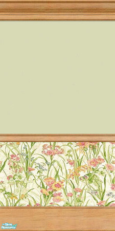 Sims 2 — Laurel Wall Collection - #03 by paintedladysims — 3 of 12 wall designs in the collection.