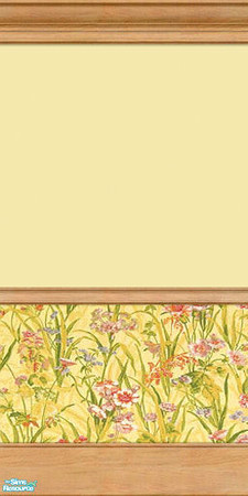 Sims 2 — Laurel Wall Collection - #07 by paintedladysims — 7 of 12 wall designs in the collection.