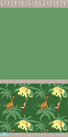 Sims 2 — Lion King Walls - Green, Plain by foxysensei — A set of 3 green walls: Plain, Simba and Timon.