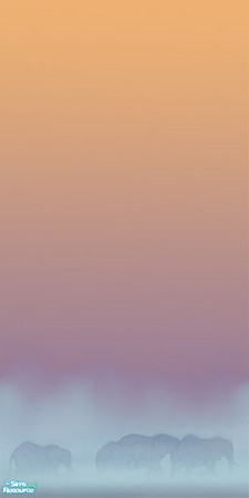 Sims 2 — Lion King Walls - Elephants, Plain by foxysensei — Elephants at the base, travelling across the Serengeti. Part