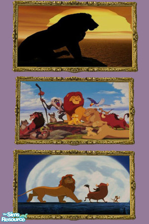 Sims 2 — Lion King Paintings by foxysensei — Paintings from the Lion King. Recolours of Maxis Original Paining "In
