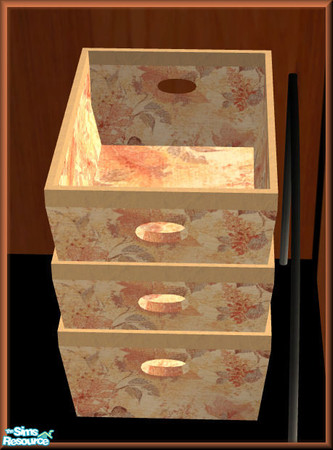 Sims 2 — NK STUD Items Pch Flwr Stackable Basket by MoMama — A stackable basket with an interior slot for placing things