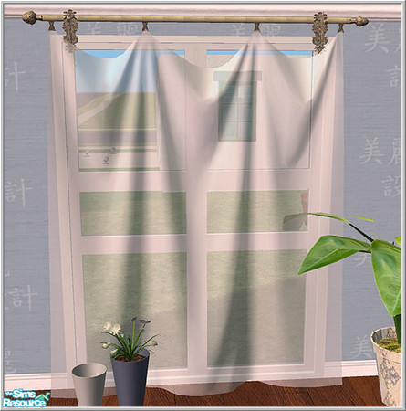 Sims 2 — Living-room1 _TSR new - B43 Curtains Tres Chic by Birgit43 — 