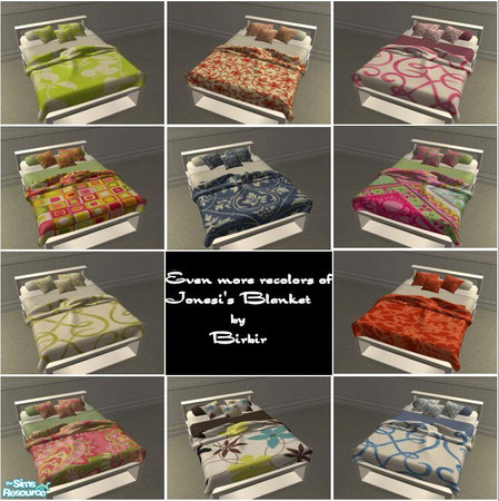 Sims 2 — More recolors of Jonesi's Blanket by Birbir — I've made some more recolors of Jonesi's Blanket. Download the