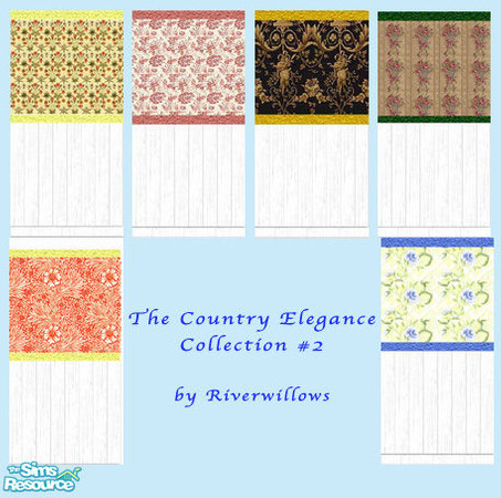 Sims 2 — Country Elegance Collection #2 by Riverwillows — A beautiful set of wallpapers, with a variety of elegant