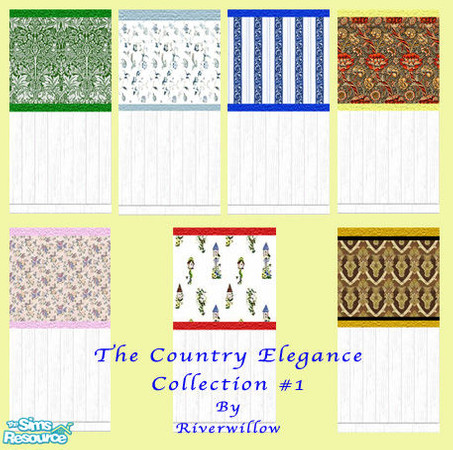 Sims 2 — Country Elegance Collection #1 by Riverwillows — A beautiful set of wallpapers, with a variety of elegant