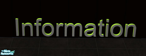 Sims 2 — SimCity Airport - Info-Sign by Sasilia — 