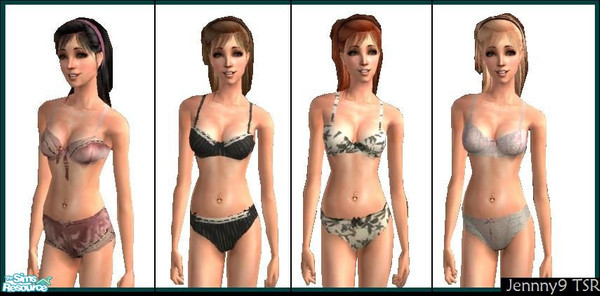 Sims 2 — Four Pretty Undies Set by Jennny9 — 
