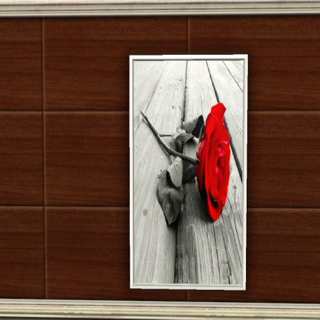 Sims 3 — Black and White Rose by jadepanther198303 — Wall art