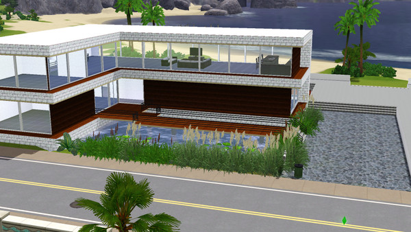 Sims 3 — Modern house with beach by Linnerd — Modern house with beach