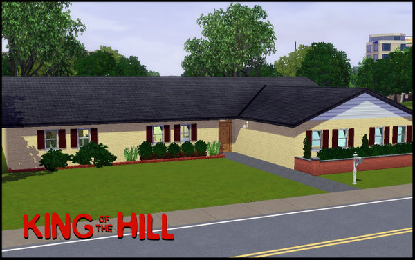 Sims 3 — King of the Hill by xjxgetbornxtx31 — This traditional ranch-style home features 4 bedrooms, 2 bathrooms, formal