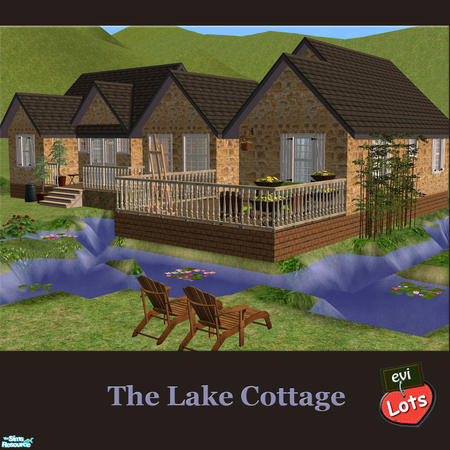 Sims 2 — evi2s The Lake Cottage by evi — Over the lake this cottage stand beautiful and comfy for a family.