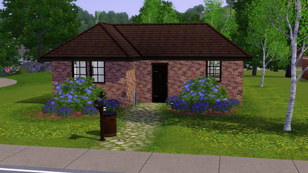 Sims 3 — Tiny Gina - 1br, 1ba by Flexina — Open kitchen and livingroom, open small garden with space for one bike. Enjoy!