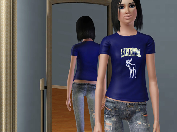 Sims 3 — afteeblue by marleon — A&amp;amp;F cotton tee