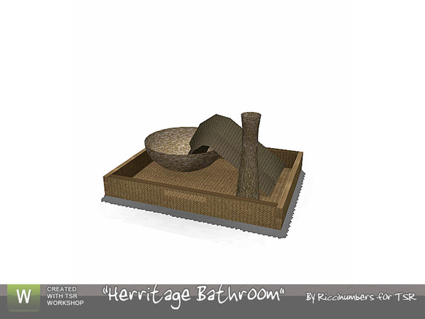 Sims 3 — Herritage Bathroom Towels by TheNumbersWoman — Some clutter for the bath. By RicciNumbers at TSR.
