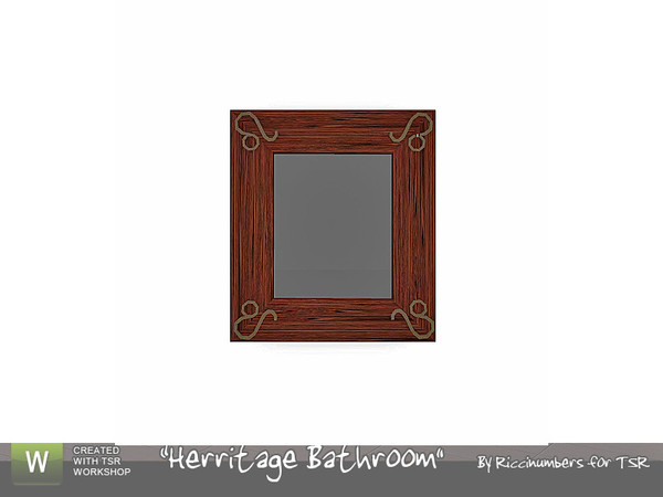 Sims 3 — Herritage Bathroom Mirror by TheNumbersWoman — Nice cheap mirror for your Herritage Bath. By RicciNumbers at