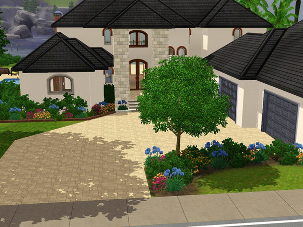 Sims 3 — Azure by CaitElin — A beach house with enclosed pool and fully landscaped grounds. Three bedrooms and 3.5 baths.