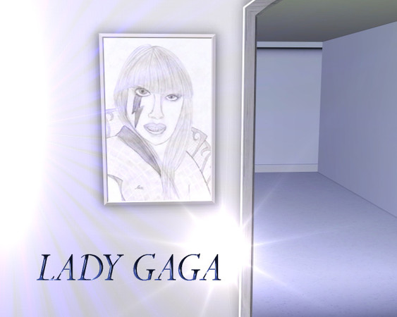 Sims 3 — Lady Gaga Painting by Estevonplayer — I made the draw.